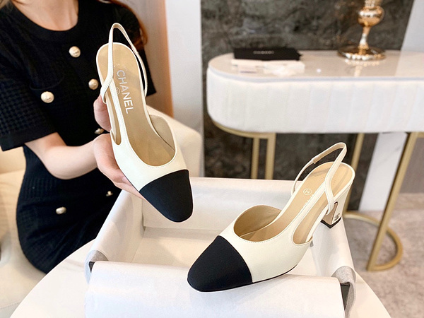 샤넬 투톤 슬링백 (플랫,미들)
