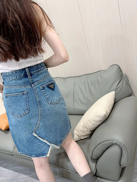 프라다 데님 스커트