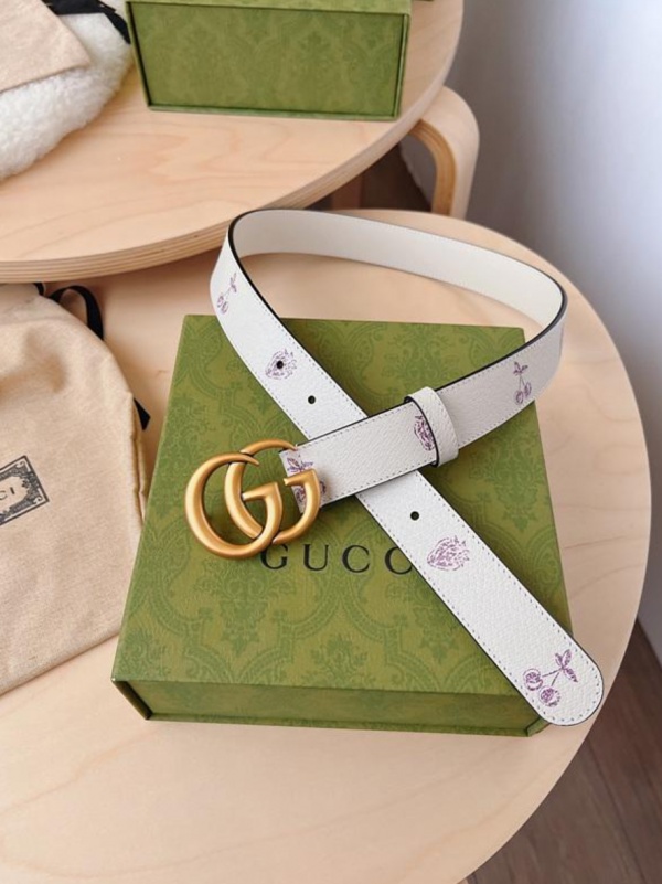 구찌 마몬트 과일 레더 벨트 3cm