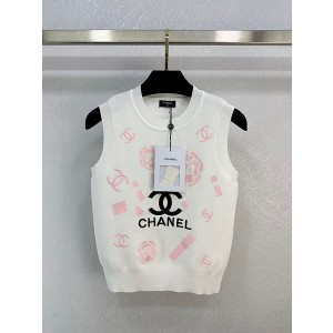 샤넬 니트 조끼