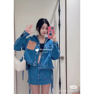 로에베 데님 후디 자켓