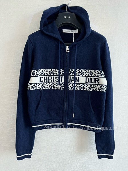 디올 니트 후드 집업