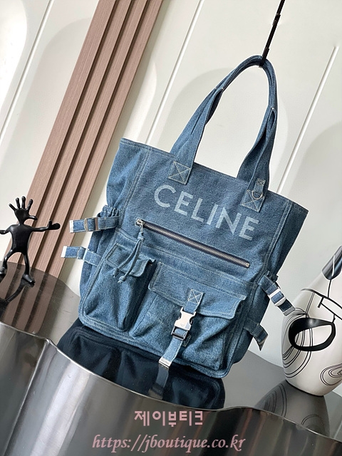 셀린느 데님 토트백