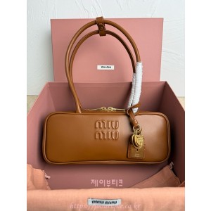 미우미우 가죽 보 백 스몰