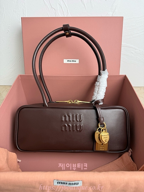 미우미우 가죽 보 백 스몰