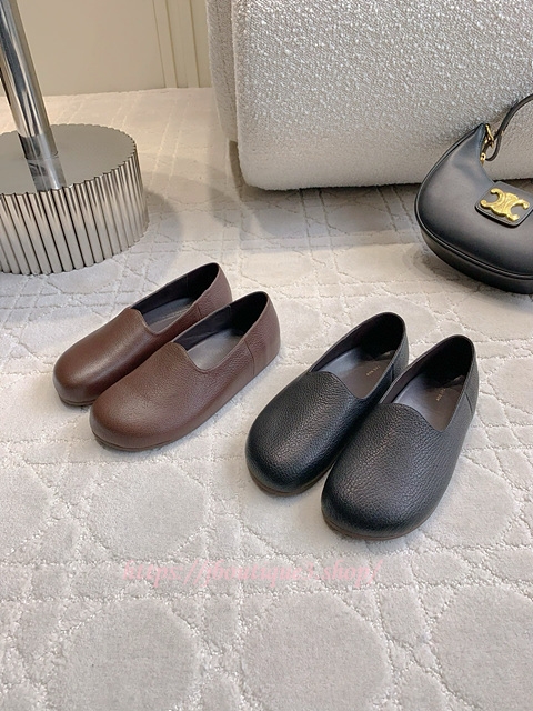 더로우 Hugh 가죽 슬립온 슈즈 블랙 (2color)