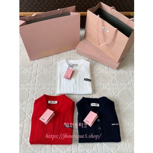 미우미우 반팔 카라 티셔츠 (3color)