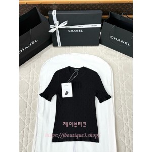 샤넬 반팔 니트