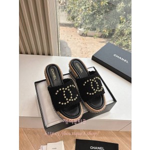 샤넬 웨지 샌들