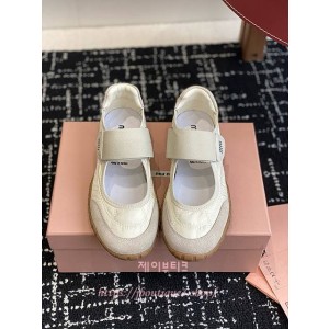 미우미우 스웨이드 발레리나