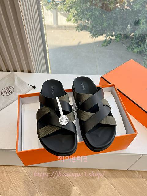 에르메스 카지미르 남성 가죽 샌들