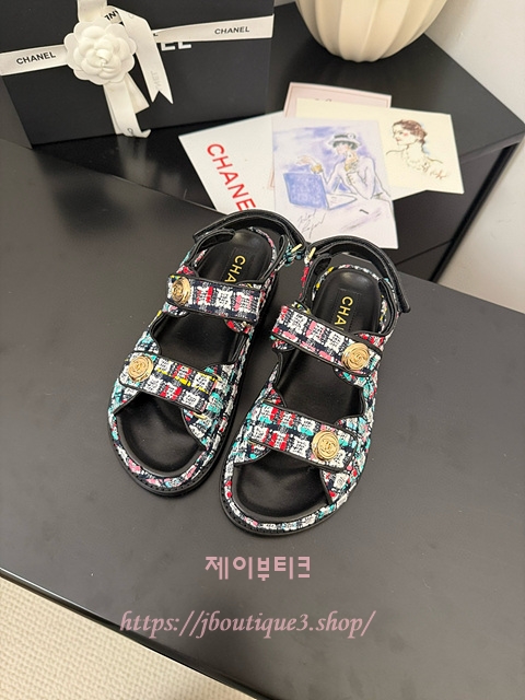샤넬 벨크로 샌들