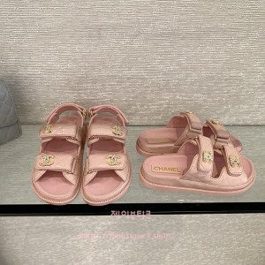 샤넬 벨크로 슬리퍼 샌들