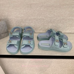 샤넬 벨크로 슬리퍼 샌들