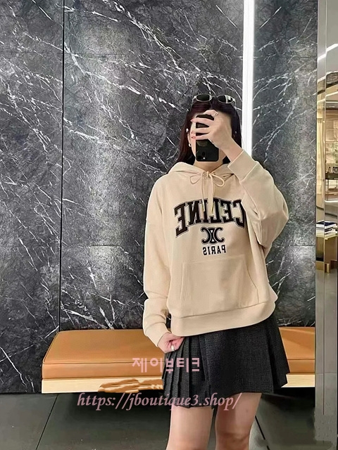 셀린느 후드 티셔츠