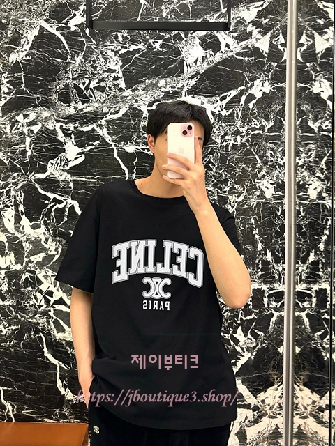 셀린느 남성 반팔 티셔츠