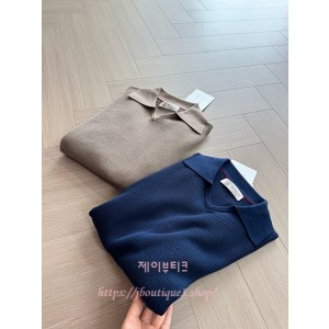 쿠치넬리 남성 반팔 카라 티셔츠 (2color)