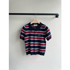 미우미우 반팔 카라 티셔츠