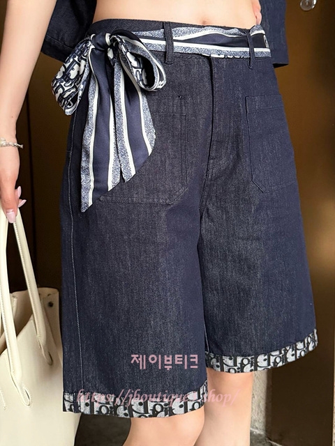 디올 데님 쇼츠