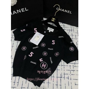 샤넬 반팔 니트