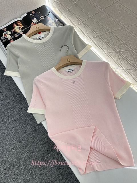 샤넬 반팔 니트 (2color)