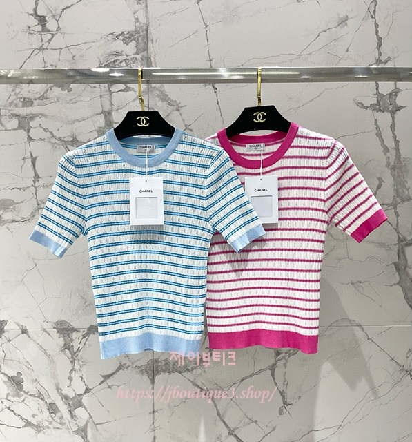 샤넬 반팔 니트 (2color)