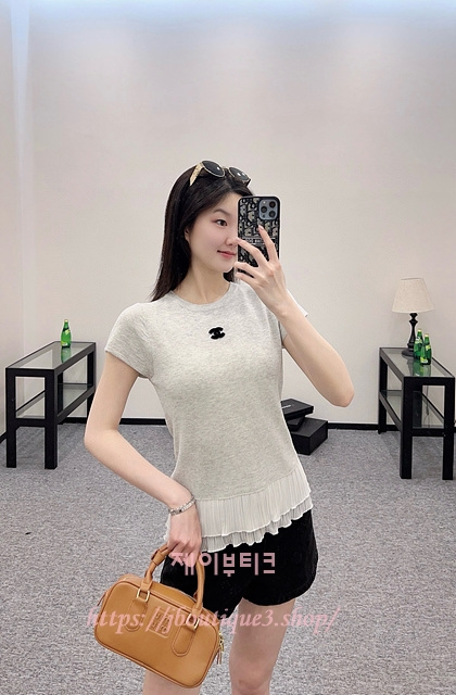 샤넬 반팔 니트