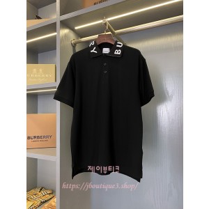 버버리 남성 카라 반팔 티셔츠