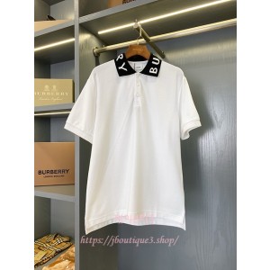 버버리 남성 카라 반팔 티셔츠