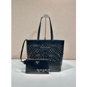 프라다 컷아웃 모티프 프라다 파니에 가죽