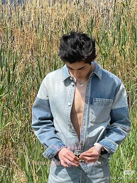 구찌 남성 데님 셔츠 자켓