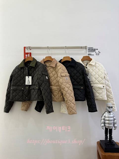 몽클레어 Chitre 다이아몬드 퀼팅 패딩 셔츠 재킷