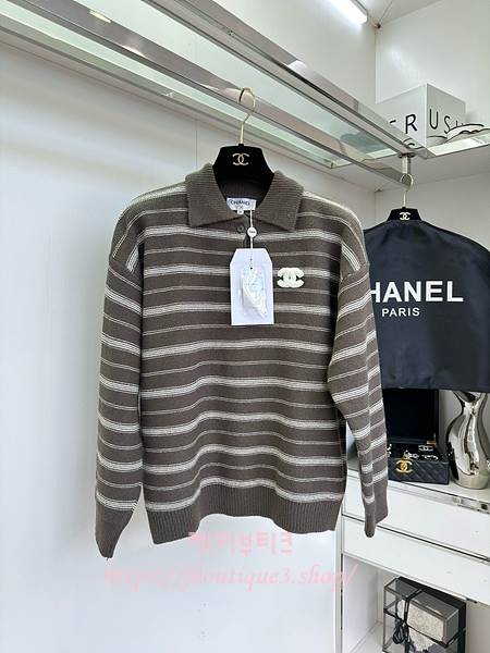 샤넬 카라 니트