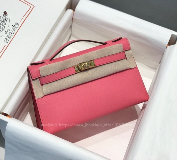 (국내배송3-4일 소요) 에르메스 미니 켈리 핑크 금장 [81]