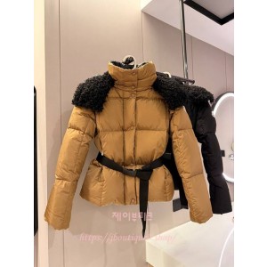 몽클레어 Castelnou 스퀘어 퀼팅 후드 쇼트 다운 재킷 (2color)