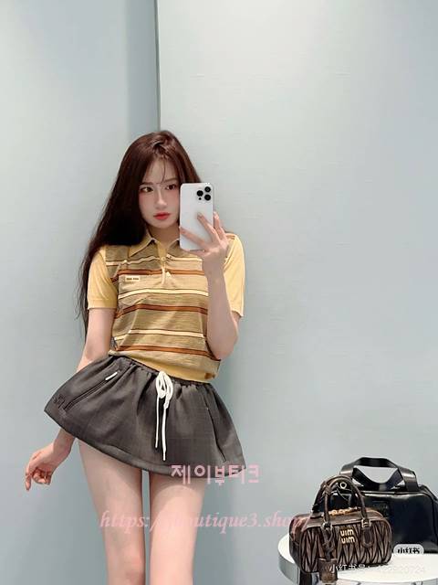 미우미우 반팔 니트