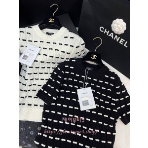 샤넬 반팔 니트 (2color)