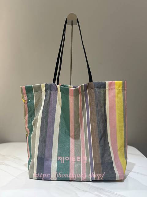 더로우 반 스트라이프 토트백