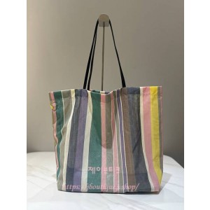 더로우 반 스트라이프 토트백