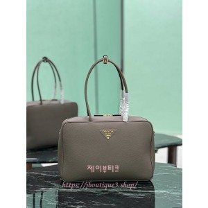 프라다 레더 탑 핸들백 라지