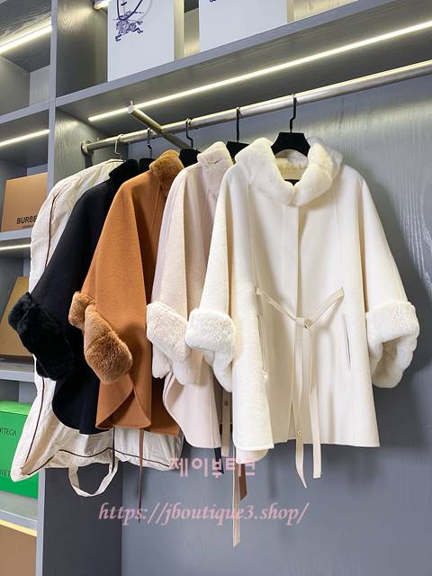 로로피아나 케이프 퍼 코트 (5color)