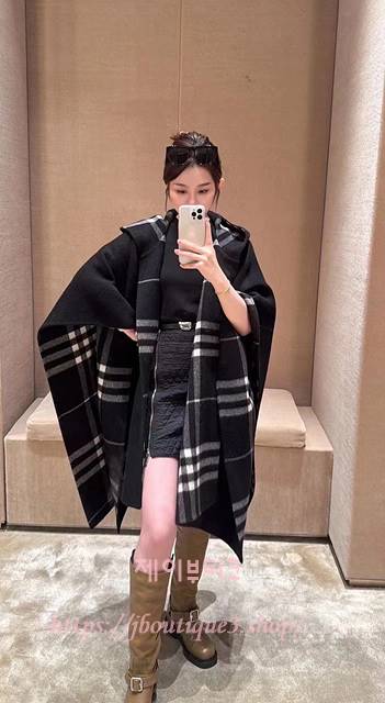 버버리 케이프 판초