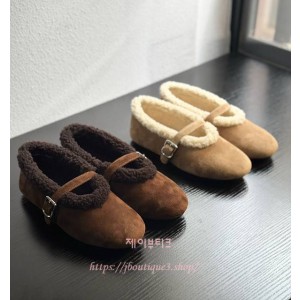 알라이아 시어링 발레 플랫 (2color)