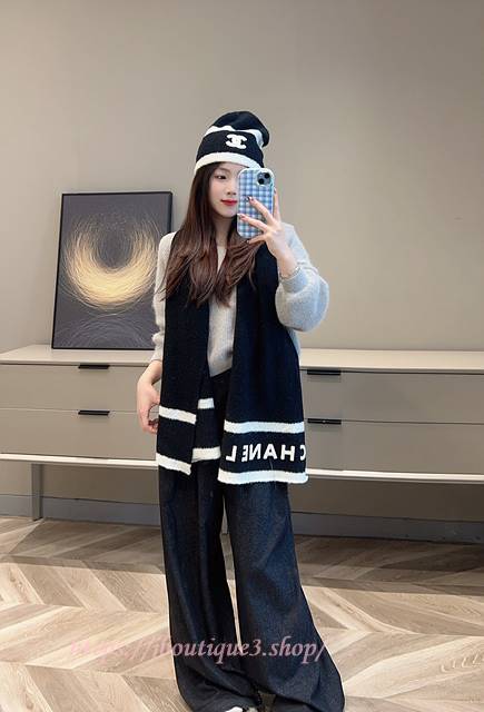 샤넬 비니 머플러