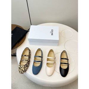 셀린느 레 발레리나 더블 스트랩 플랫 (4color)