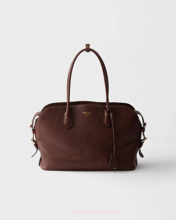 프라다 라지 가죽 토트백