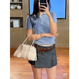 미우미우 캐시미어 및 실크 폴로 셔츠