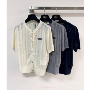 샤넬 반팔 니트 (3color)