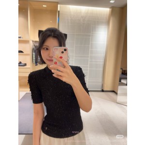 샤넬 반팔 니트