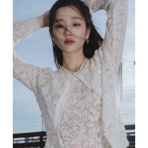 디올 쁘띠 CD 더블 체인 진주 목걸이 (2color)